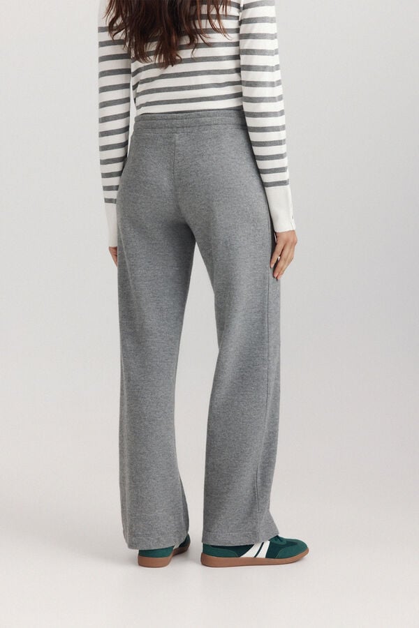 Springfield Soft sole wide leg sports trousers grey