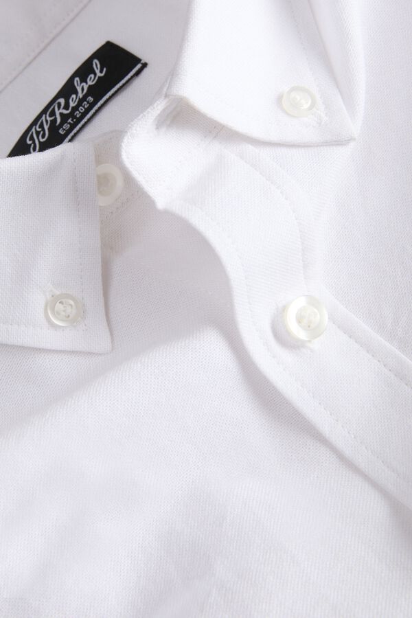JJ REBEL Cotton regular shirt white