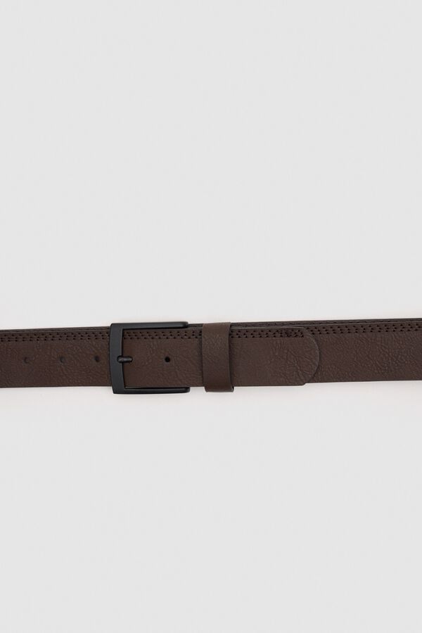 Inside Faux leather belt brown