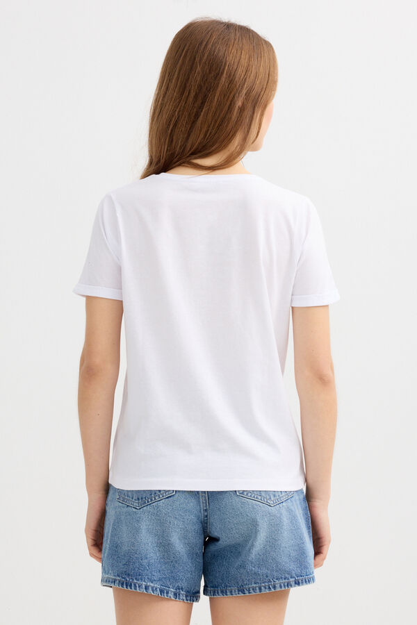 Inside Short sleeve T-shirt with print white