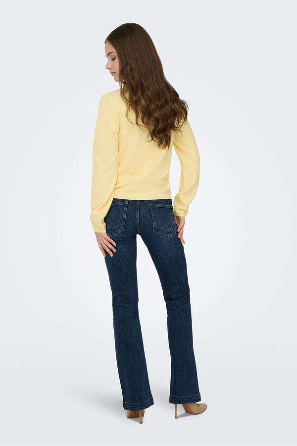 Only Strickjacke mit Kn&ouml;pfen mit Print