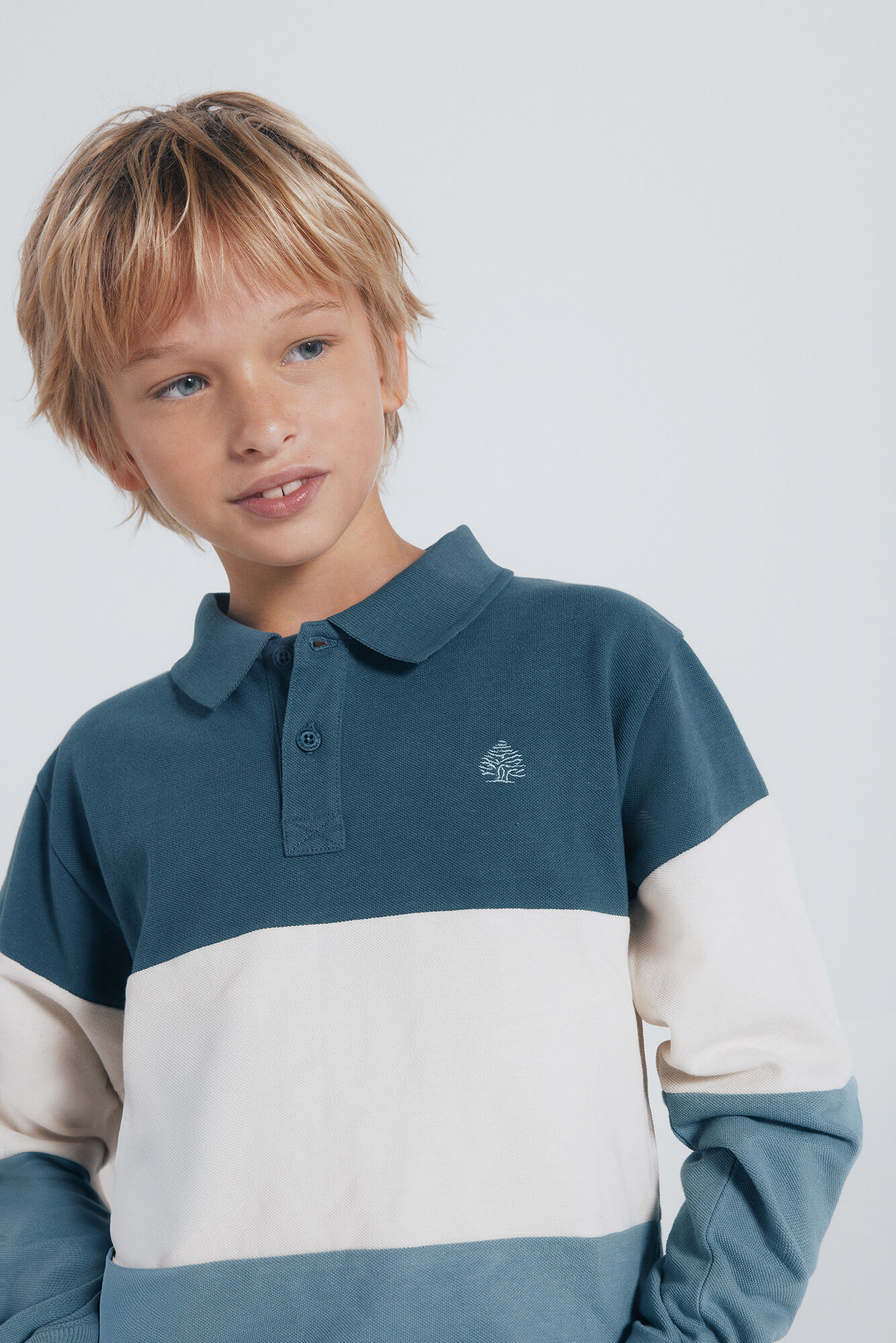 Springfield Kids Polo manga larga color block ni&ntilde;o