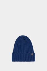 Springfield Mütze Beanie Basic Rippstrick blau