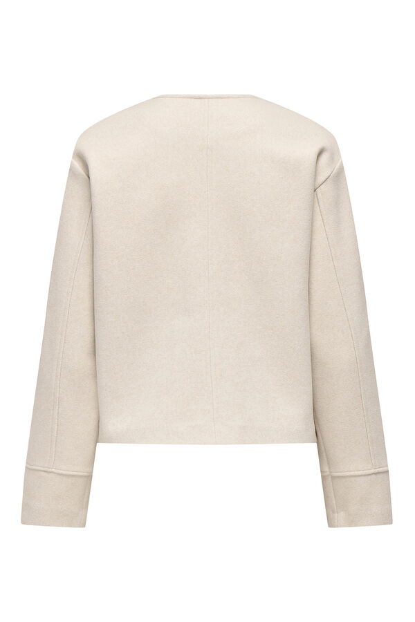 JDY Kurzer Stoffmantel Grau