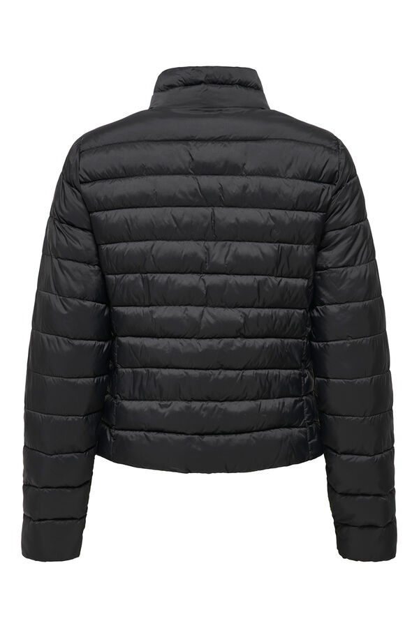 Only Puffer zip fastening jacket fekete
