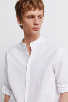 Springfield Linen mandarin collar shirt