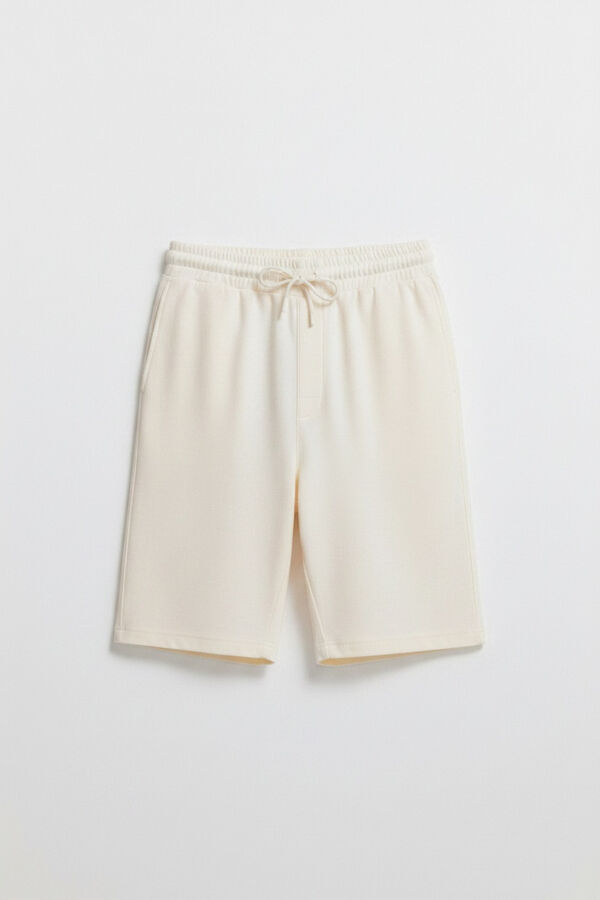 Springfield Waffle Bermuda shorts white
