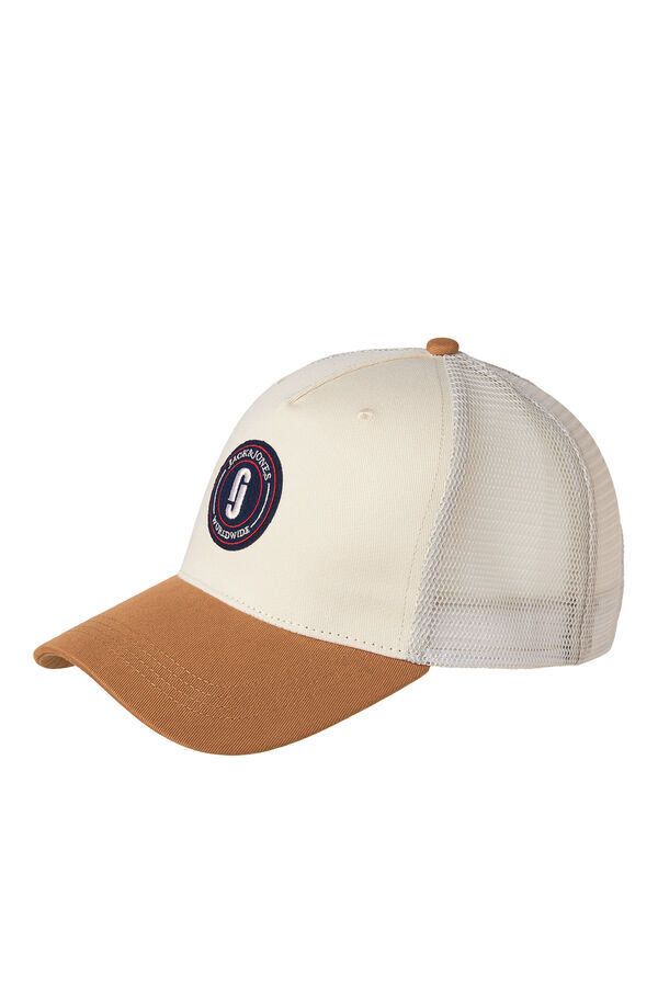 Jack & Jones Gorra b&aacute;sica con insignia marr&oacute;n