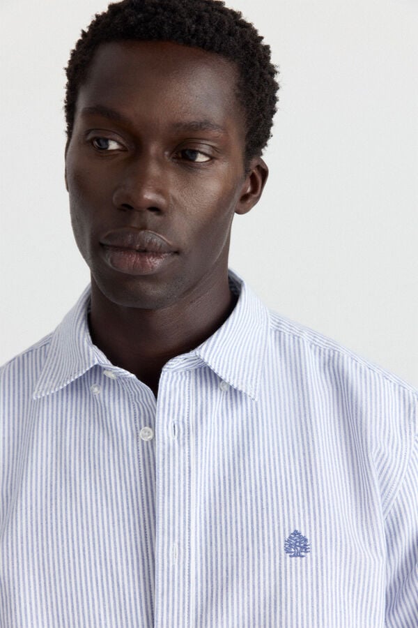Springfield Chemise oxford &agrave; rayures bleu