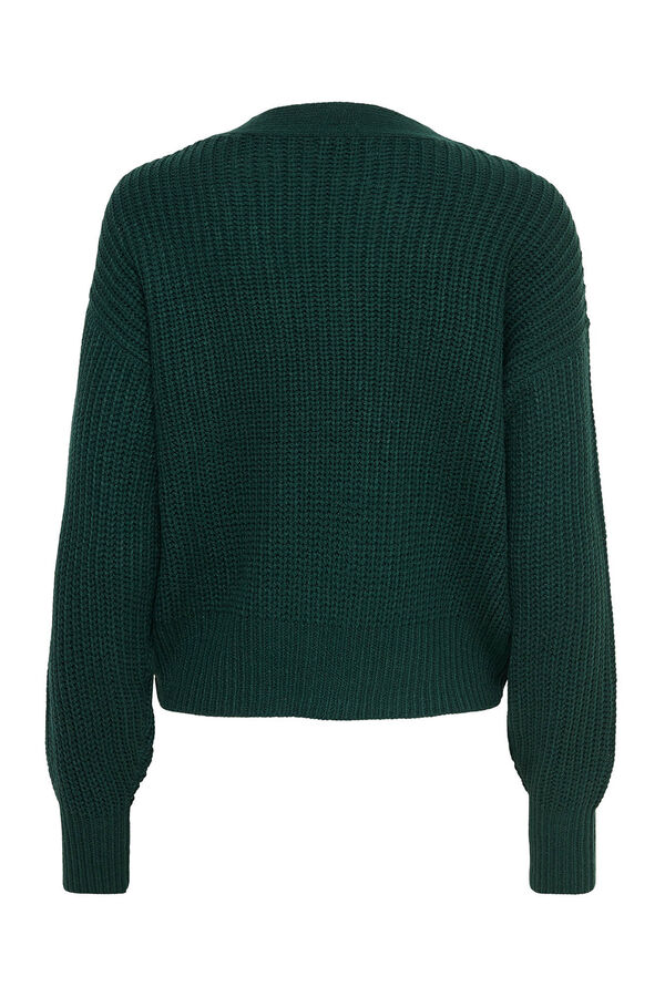 JDY Cardigan button fastening green