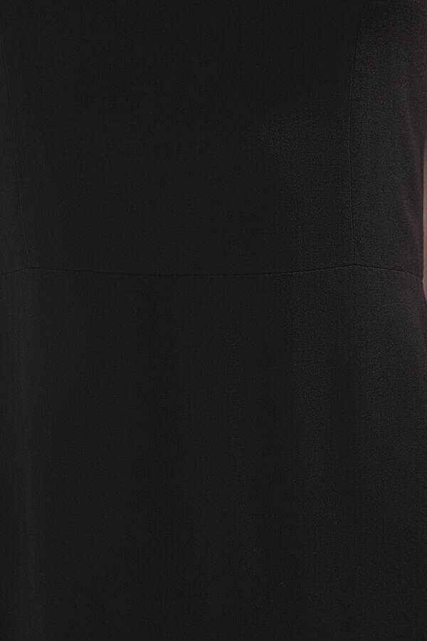 Trendyol Vestido largo recto tirantes negro