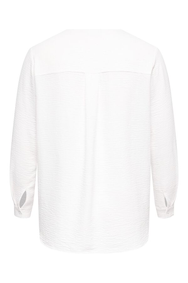 Only Carmakoma Camisa botonadura talla grande blanco