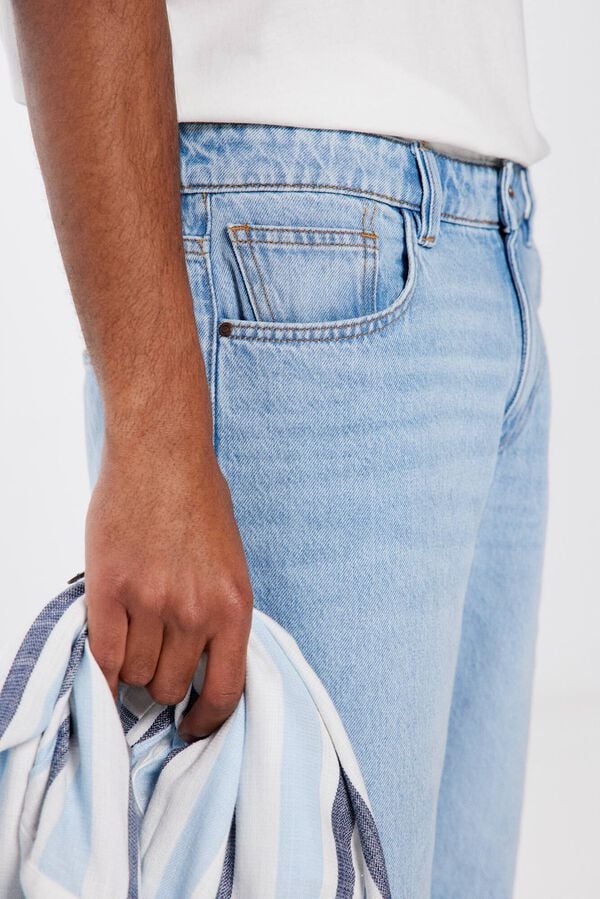 Springfield Bermuda-Jeans Relaxed Fit blau