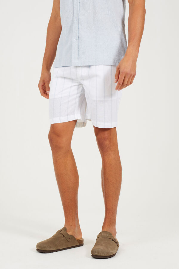 Brave Soul Short a rayas blanco