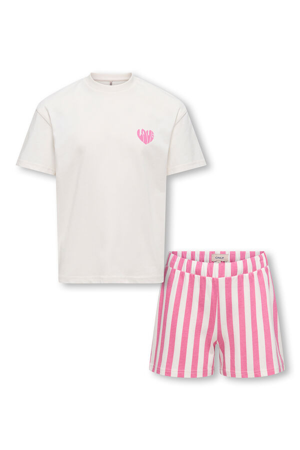 Only Girls Pajamas with front print pink