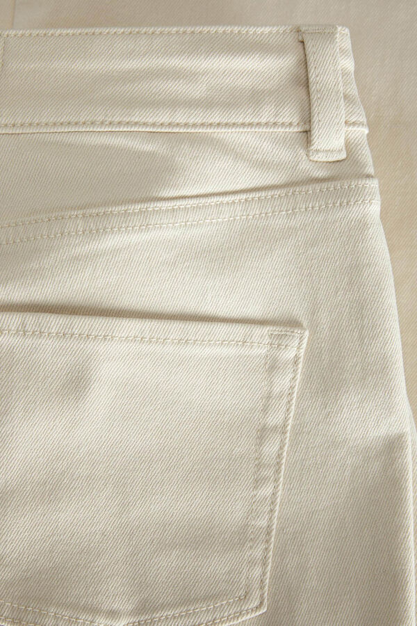 Springfield Pantalón blanco corte recto marrón