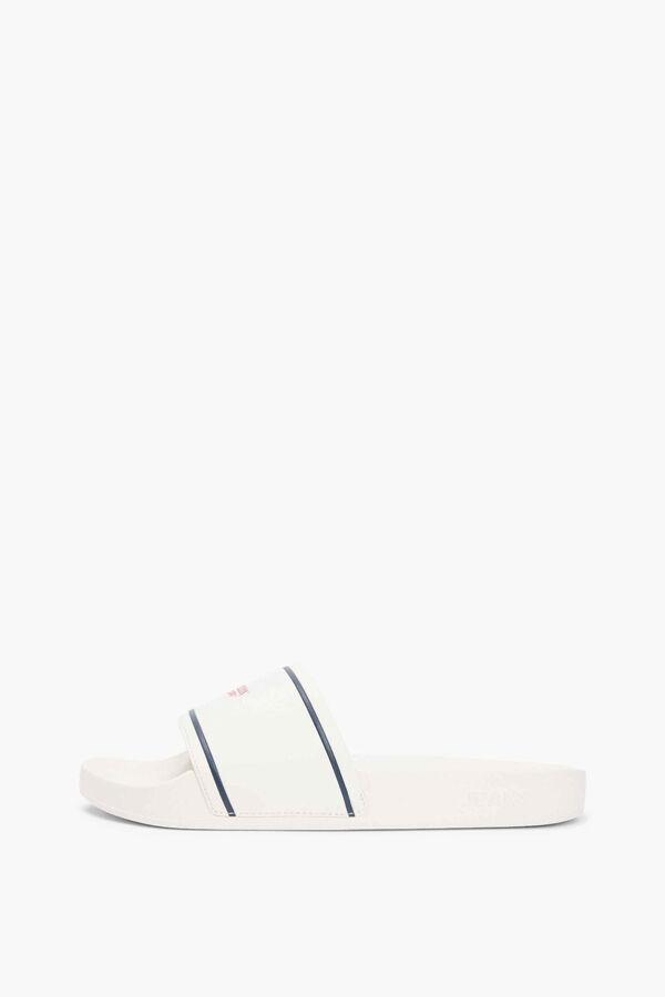 Tommy Jeans Chanclas tipo pala marfil