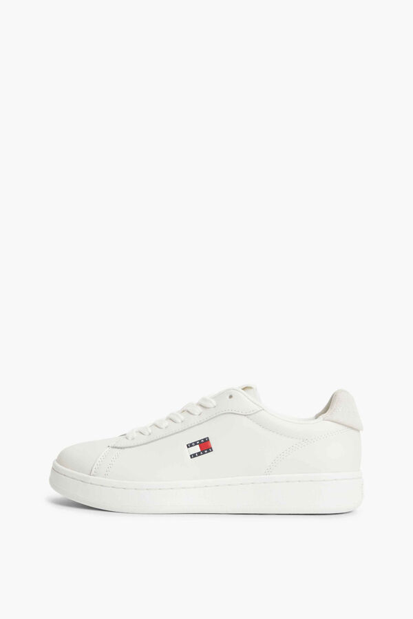Tommy Jeans Flag trainers white