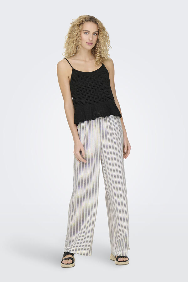 Only crochet straps top  black