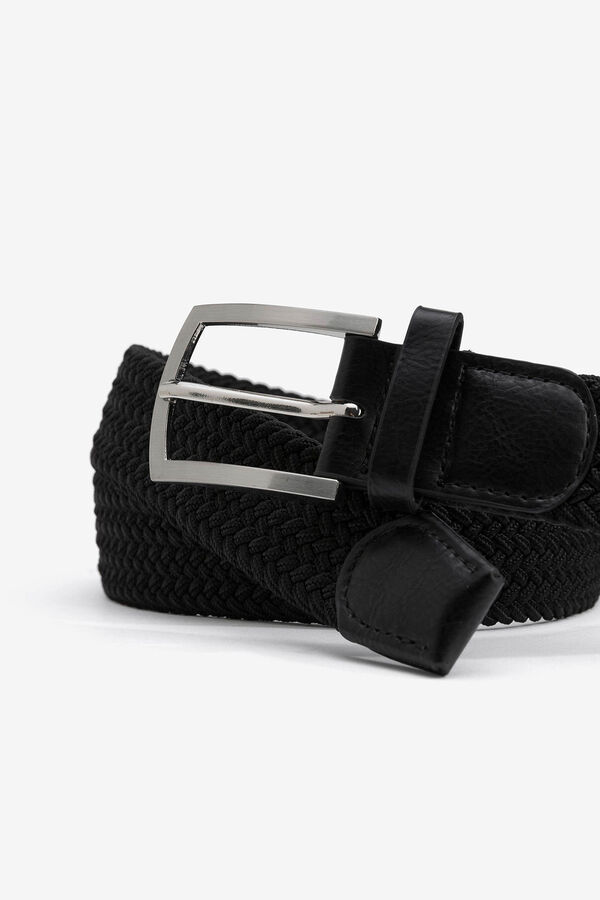 Tiffosi Belt with elastic loop  Crna