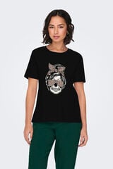 Springfield T-shirt com desenho frontal preto