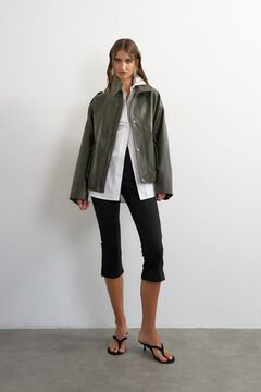 Topshop Cazadora bomber efecto piel