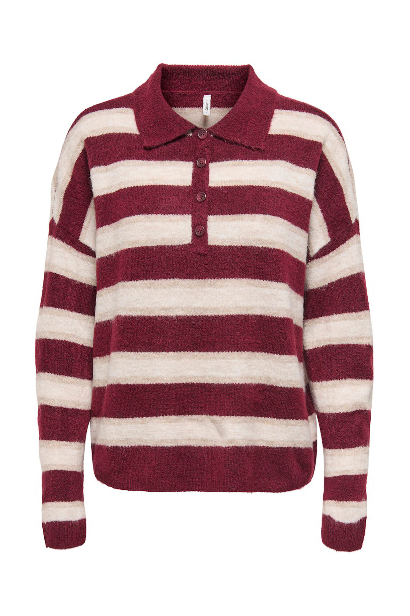 Only Polo de malha de manga comprida