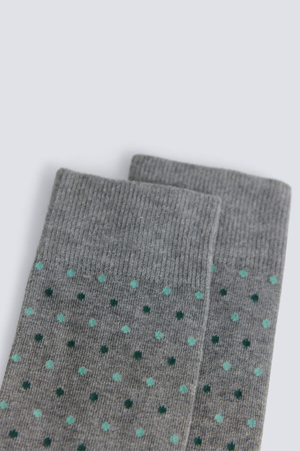 Springfield Long micro-embroidered sock grey