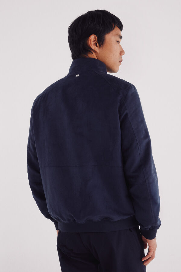 Springfield Faux suede jacket blue
