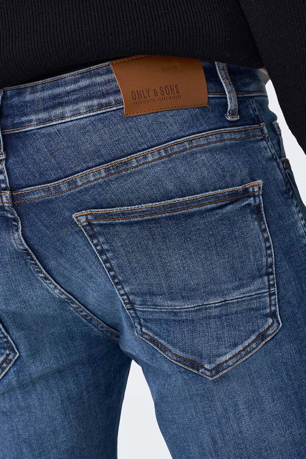 Only & Sons Cal&ccedil;a jeans masculina skinny fit. Blau