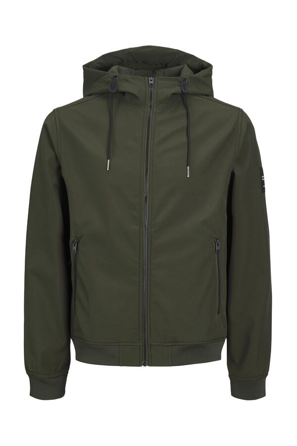 Jack & Jones Softshell jacket with hood green