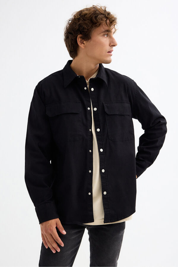 Inside Plain Shirt black