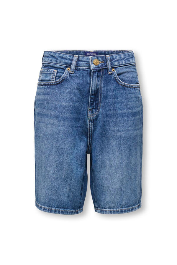 Only & Sons Junior Short denim de corte holgado azul