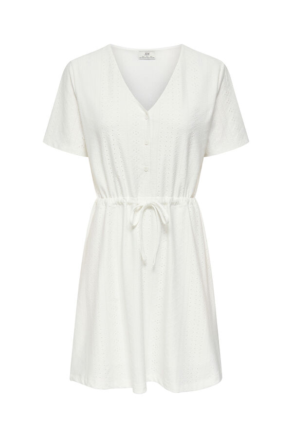 JDY Embroidered short dress white