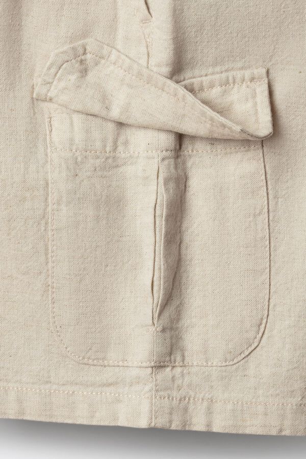 Springfield Kids Bermuda cargo em linho para menino branco