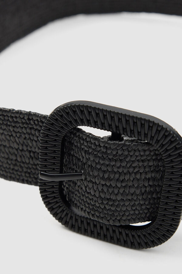 Springfield Cinturón Trenzado Elástico 5Cm negro