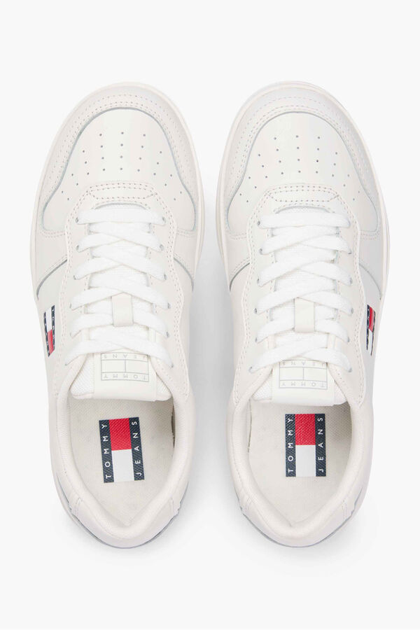 Tommy Jeans Zapatillas Tommy Jeans blancas con logo bandera blanco
