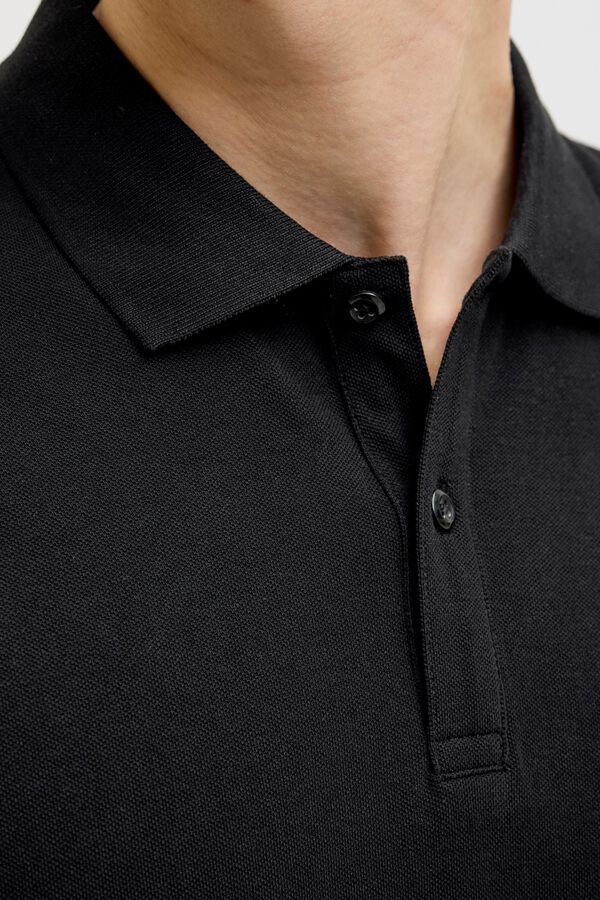 JJ REBEL Regular fit polo shirt Crna