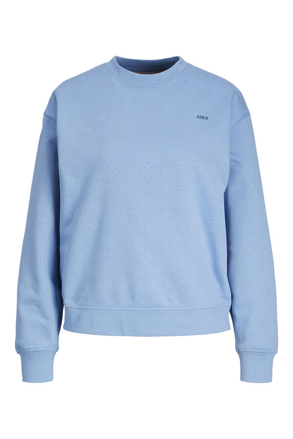 Springfield Sweatshirt básica com gola redonda azulado