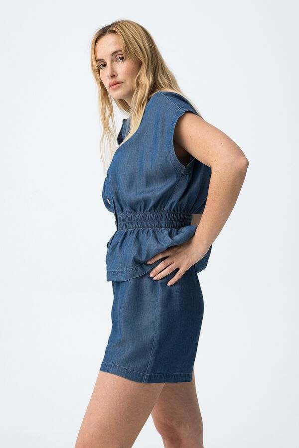 Tiffosi Shorts con cintur&oacute;n azul