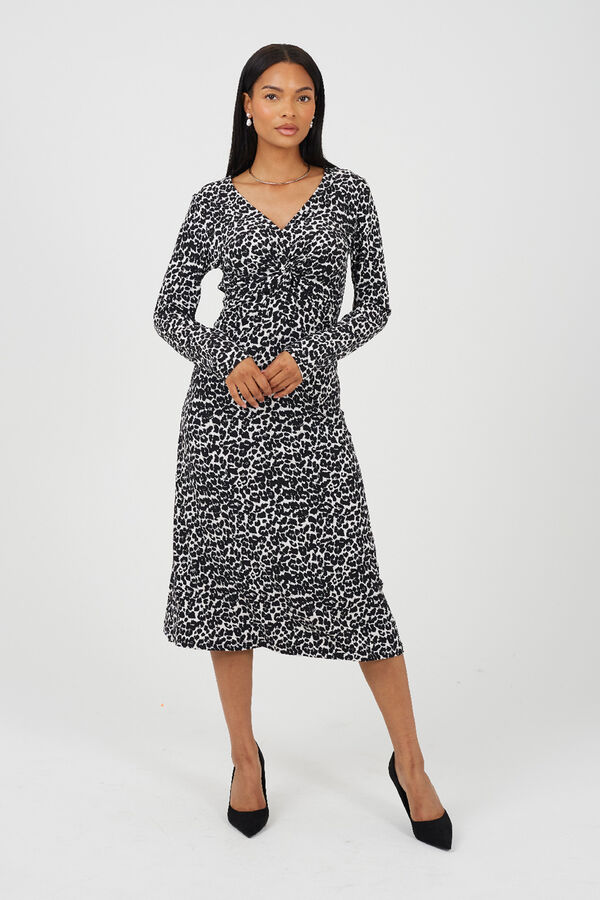Brave Soul Long print dress Crna