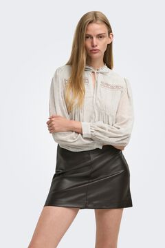 Only Blusa de plumeti manga larga