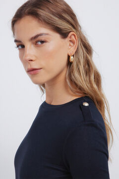 Springfield Cut-out jersey-knit T-shirt with shoulder loop