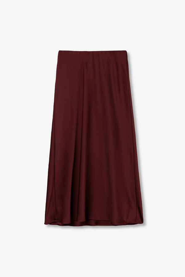 Tiffosi Skirt Midi Satin-Finish nude