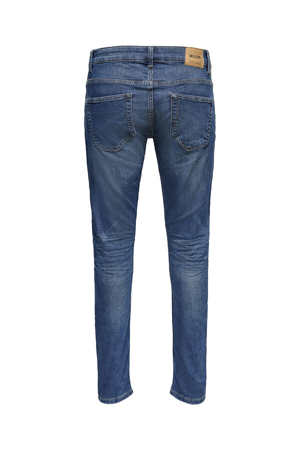 Springfield Blue slim fit jeans bleuté