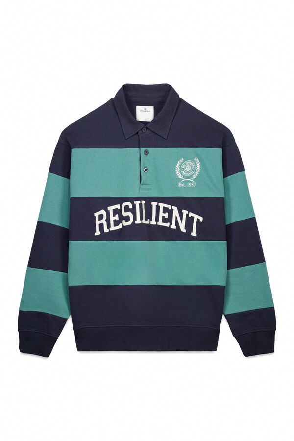 Springfield Polo shirt sweatshirt cuts green