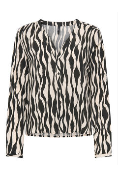 Only Camisa animal print manga larga