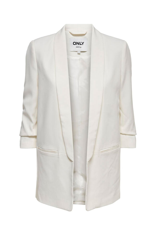 Only Blazer abierta manga remangada blanco