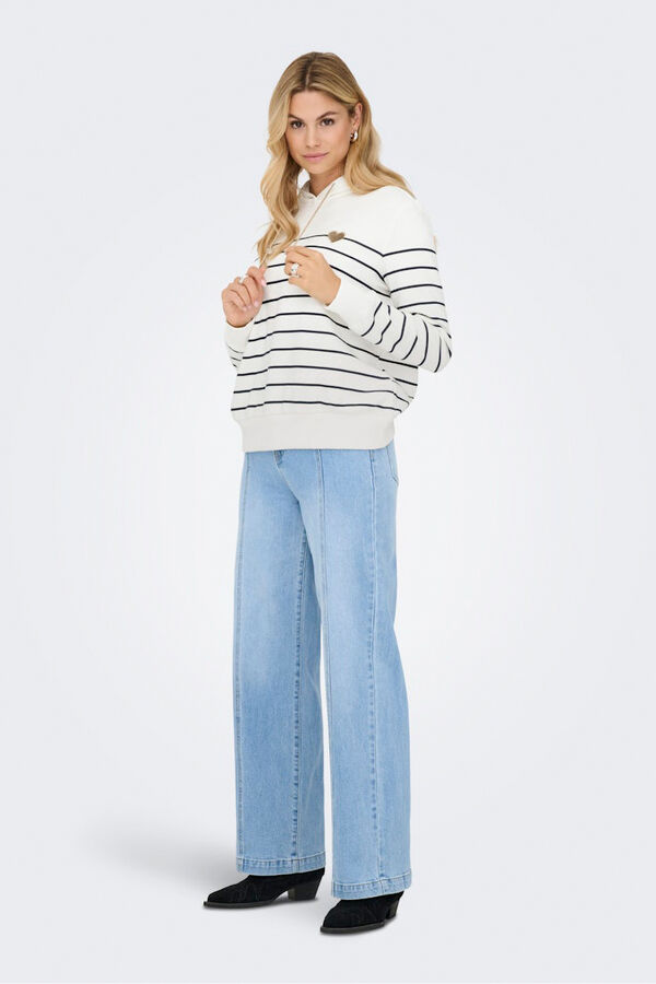 Only Sweatshirt with hood white