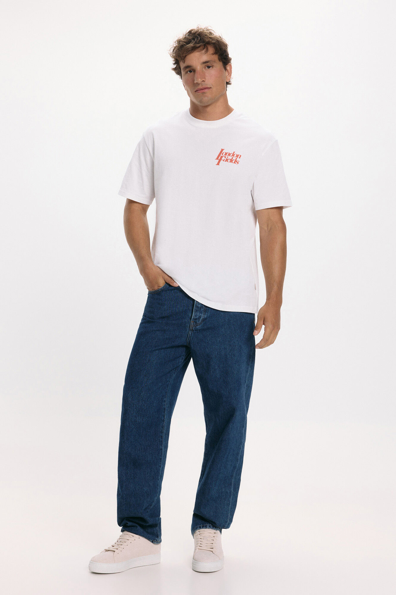 Only & Sons T-Shirt mit Vorder- und R&uuml;ckseitenzeichnung